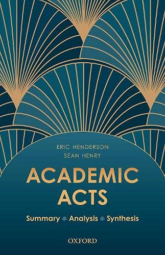 Book Academic Acts: Summary, Analysis, Synthesis free