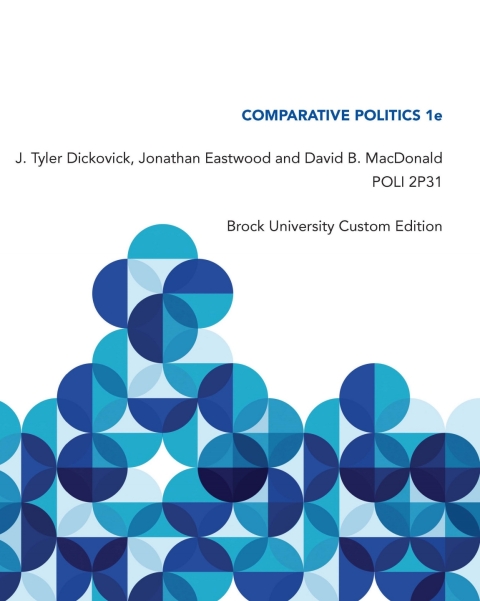 Book Comparative Politics: POLI 2P31 Brock University Custom Edition free