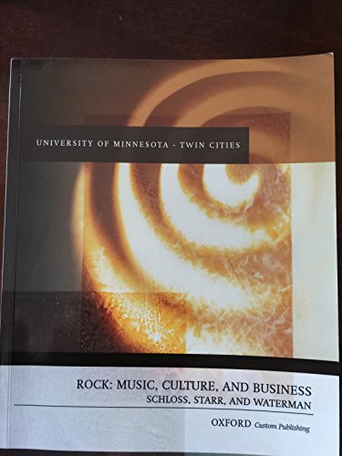 Book ROCK: MUSIC, CULTURE, AND BUSINESS (university of minnesota edition) free
