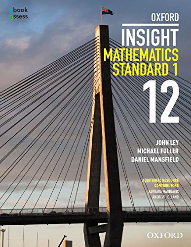 Book Oxford Insight Mathematics Standard 1 Year 12 Student book + obook assess free
