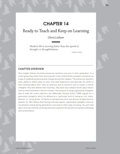 Book Chapter 14: Ready to Teach and Keep on Learning free