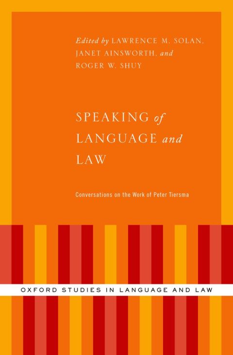 Book Speaking of Language and Law free