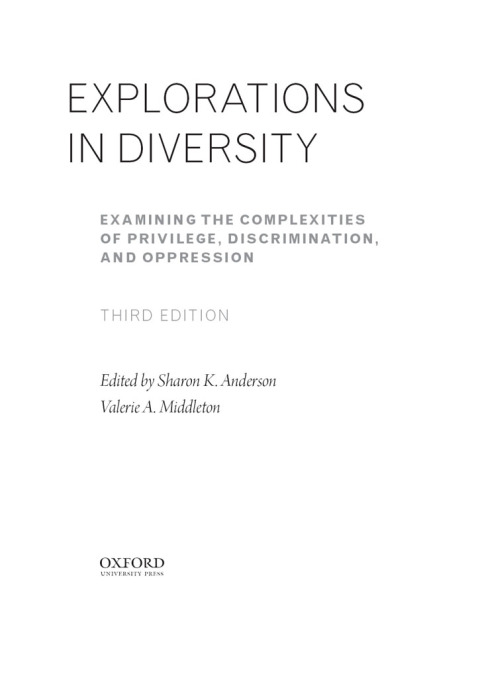 Book Explorations in Diversity: Examining the Complexities of Privilege, Discrimination, and Oppression free