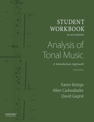 Book Student Workbook to Accompany Analysis of Tonal Music: A Schenkerian Approach free