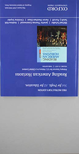 Book Reading American Horizons: Primary Sources for U.S. History in a Global Context, Volume I free