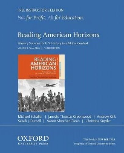 Book Reading American Horizons: Primary Sources for U.S. History in a Global Context, Volume II free