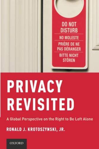 Book Privacy Revisited: A Global Perspective on the Right to Be Left Alone free
