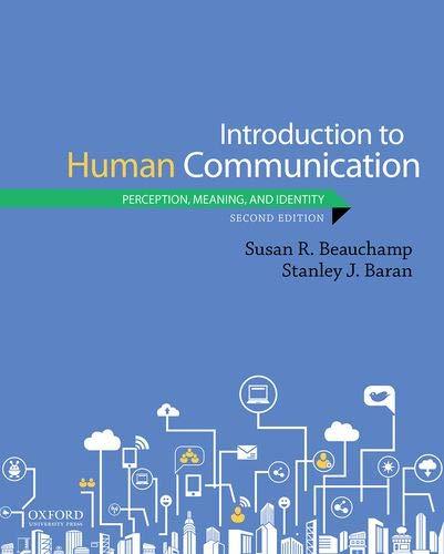 Book Introduction to Human Communication: Perception, Meaning, and Identity free