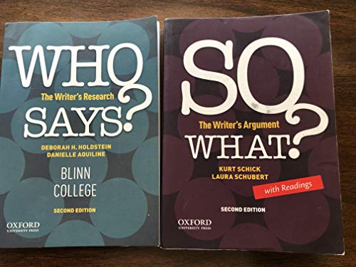 Book SO WHAT? W/ READINGS & WHO SAYS? Package free