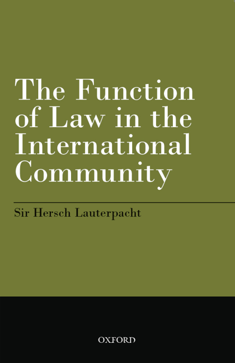 Book The Function of Law in the International Community free