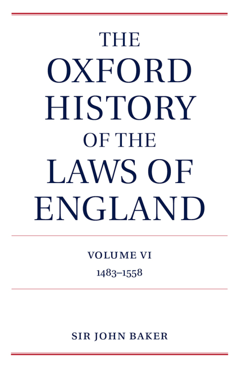 Book The Oxford History of the Laws of England Volume VI free