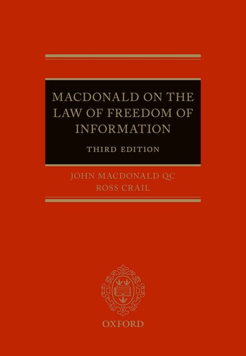 Book Macdonald on the Law of Freedom of Information free