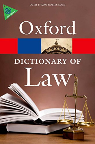 Book A Dictionary of Law (Oxford Paperback Reference) free