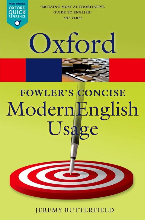 Book Fowler's Concise Dictionary of Modern English Usage (Oxford Quick Reference) free