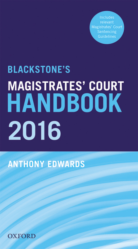 Book Blackstone's Magistrates' Court Handbook 2016 free