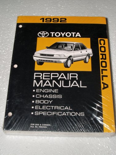 Book 1992 Toyota Corolla Repair Manual free
