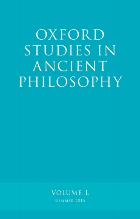 Book Oxford Studies in Ancient Philosophy, Volume 50 free