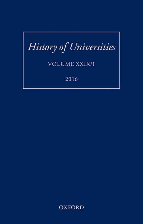 Book History of Universities: Volume XXIX / 1 (History of Universities Series) free