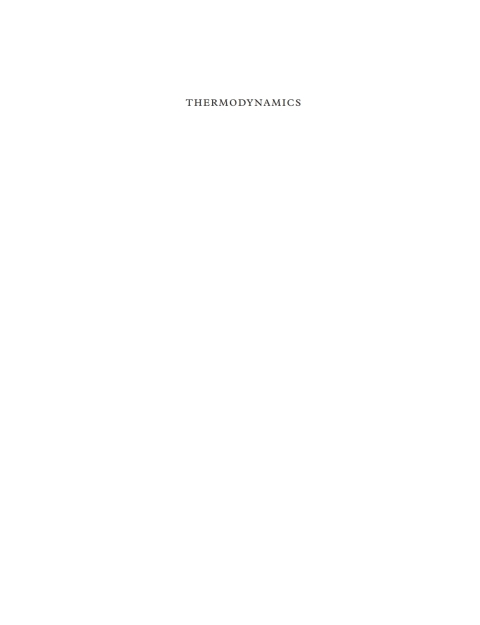 Book Thermodynamics free