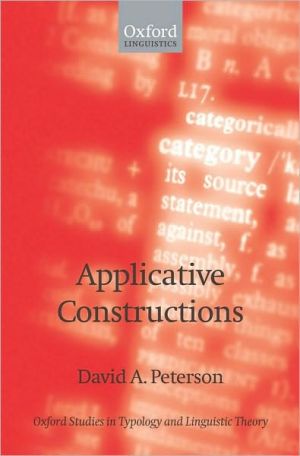 Book Applicative Constructions (Oxford Studies in Typology and Linguistic Theory) free