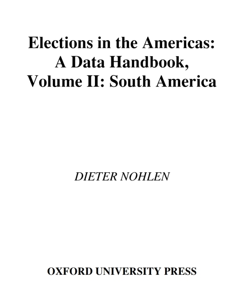 Book Elections in the Americas: A Data Handbook free