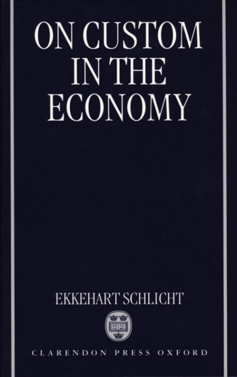 Book On Custom in the Economy free