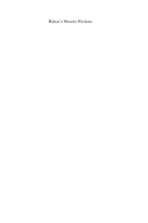 Book Balzac's Shorter Fictions free