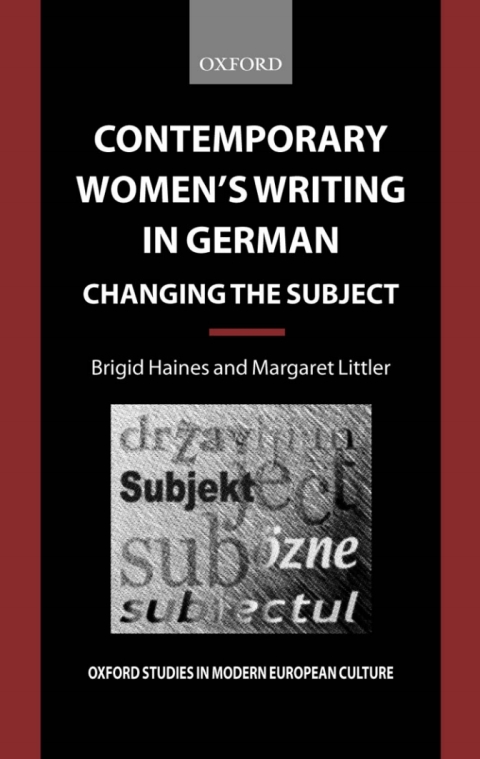 Book Contemporary Women's Writing in German free