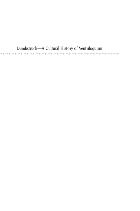 Book Dumbstruck - A Cultural History of Ventriloquism free