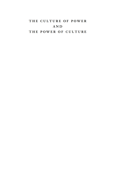 Book The Culture of Power and the Power of Culture free