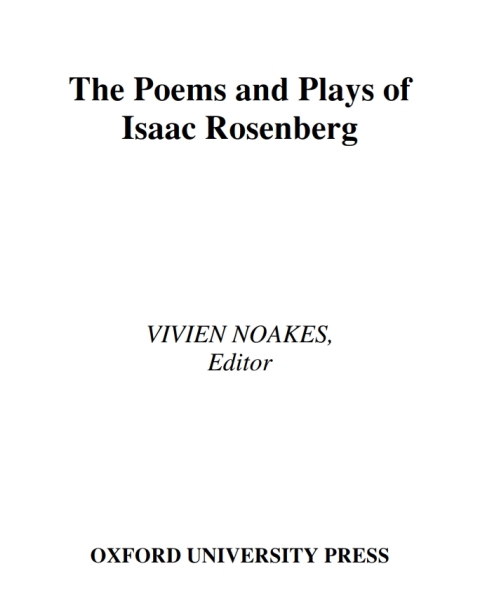 Book The Poems and Plays of Isaac Rosenberg free