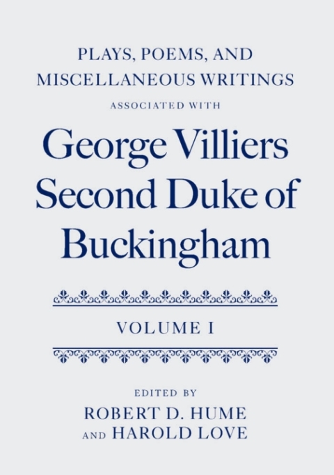Book Plays, Poems, and Miscellaneous Writings associated with George Villiers, Second Duke of Buckingham free
