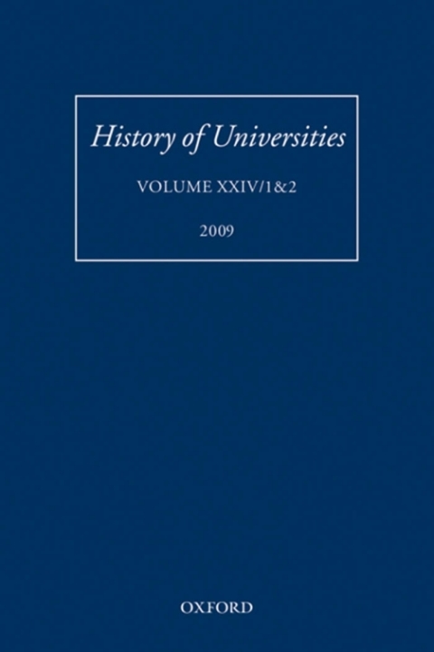 Book History of Universities: Volume XXIV 1&2 (History of Universities Series) free