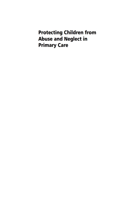 Book Protecting Children from Abuse and Neglect in Primary Care free