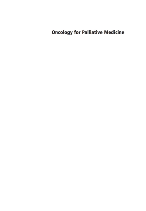 Book Oncology for Palliative Medicine free