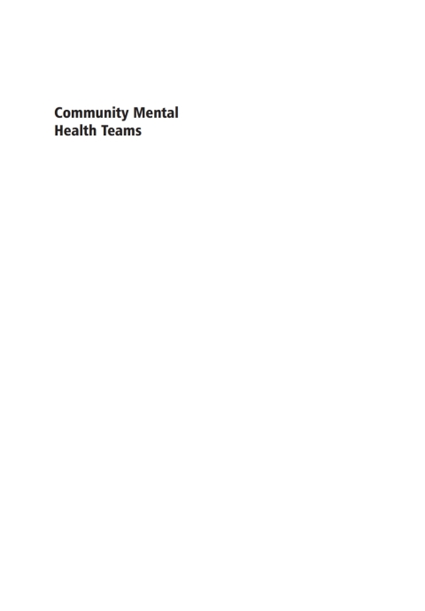 Book Community Mental Health Teams free