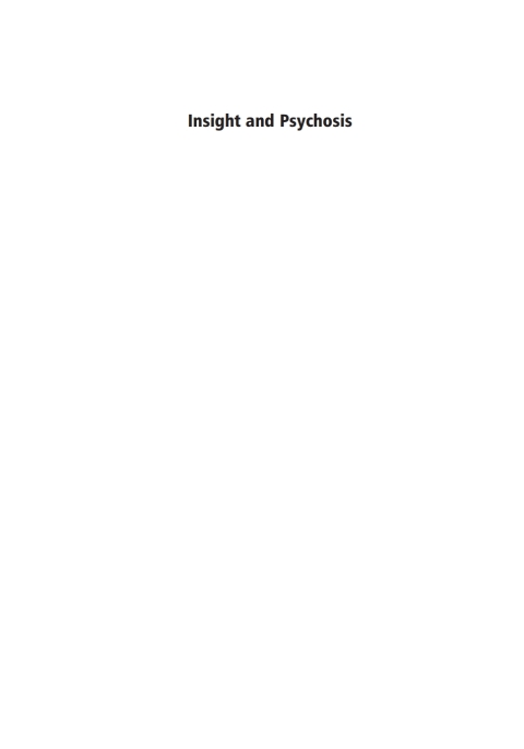 Book Insight and Psychosis free
