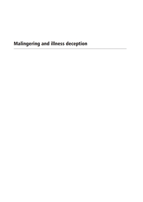 Book Malingering and Illness Deception free