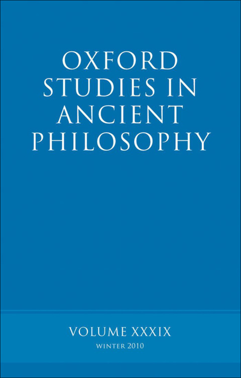 Book Oxford Studies in Ancient Philosophy volume 39 free