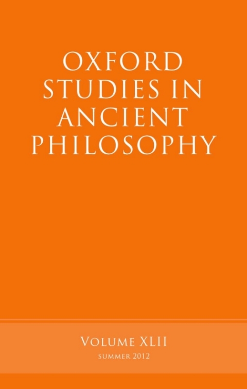 Book Oxford Studies in Ancient Philosophy, Volume 42 free