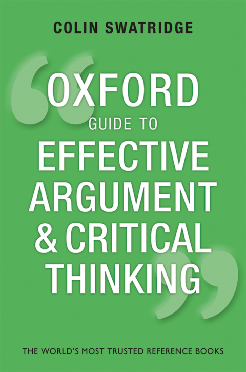 Book Oxford Guide to Effective Argument and Critical Thinking free