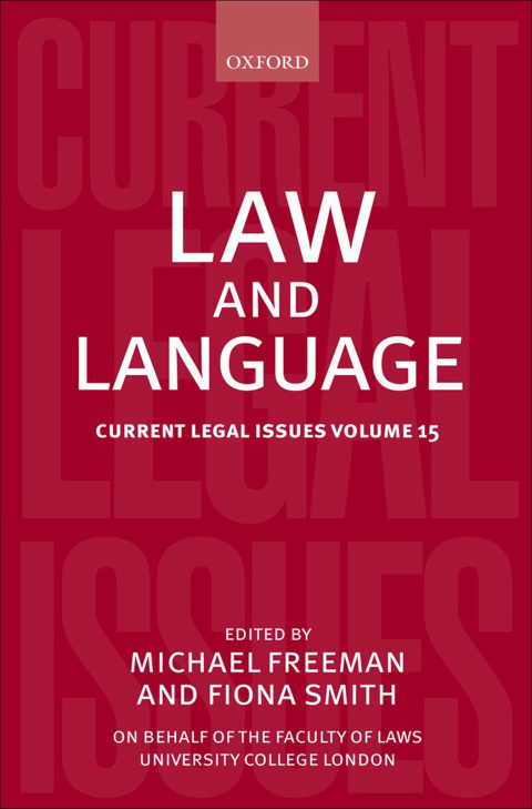Book Law and Language: Current Legal Issues Volume 15 free