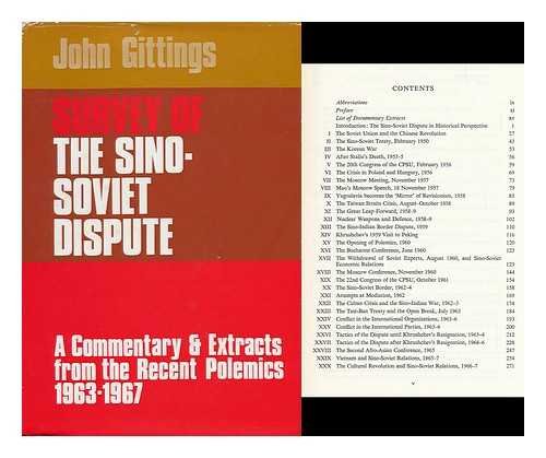 Book Survey Of The Sino-soviet Dispute: A Commentary And Extracts From The Recent Polemics, 1963-1967 (r.i.i.a.) free