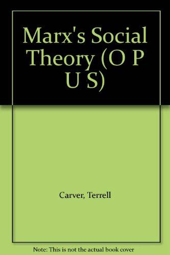Book Marx's Social Theory (O P U S) free