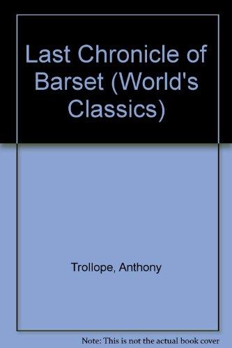 Book Last Chronicle Of Barset (world's Classics) free