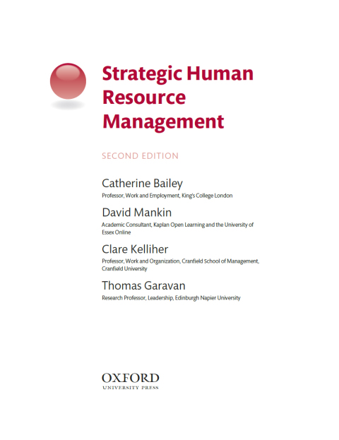 Book Strategic Human Resource Management free