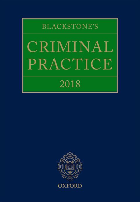 Book Blackstone's Criminal Practice 2018 (Book and Supplements) free