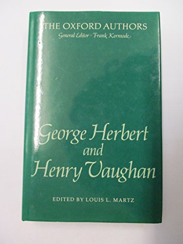 Book George Herbert And Henry Vaughan (the Oxford Authors) free