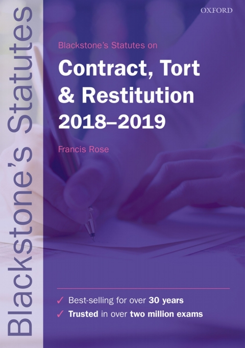 Book Blackstone's Statutes on Contract, Tort & Restitution 2018-2019 free