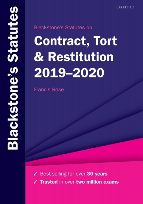 Book Blackstone's Statutes on Contract, Tort & Restitution 2019-2020 free